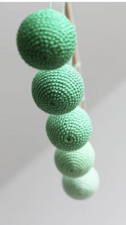 Montessori Mobile Gobbi Crochet Green 3rd of the 4 Essential Montessori Mobiles Baby Gifts Idea 0m+