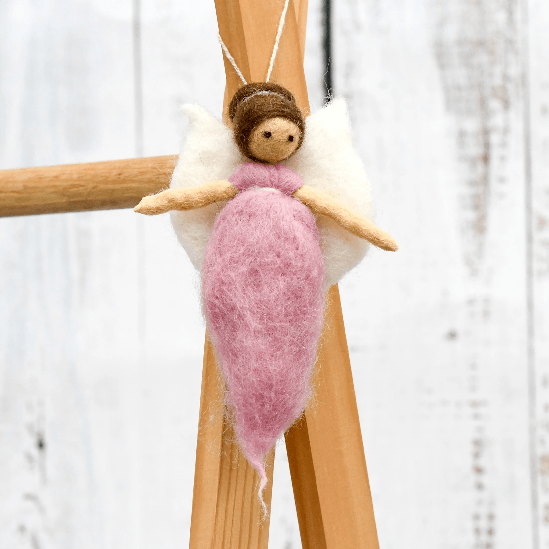 Tara Treasures Felt Fairy Light Pink Dress Pretend & Imaginative Play Toys Felt Figure Fairy Unicorn and Castle Theme 3yrs+