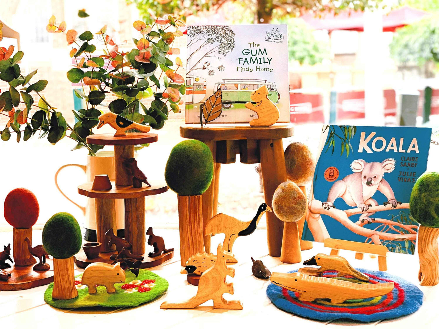 Papoose Wooden Stacking Pyramid 9pcs  Pretend and Imaginative Play School Range 3yrs+