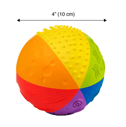 CaaOcho Natural Rubber Rainbow Sensory Ball 10cm Baby Toddler Toys Best Seller 12m+