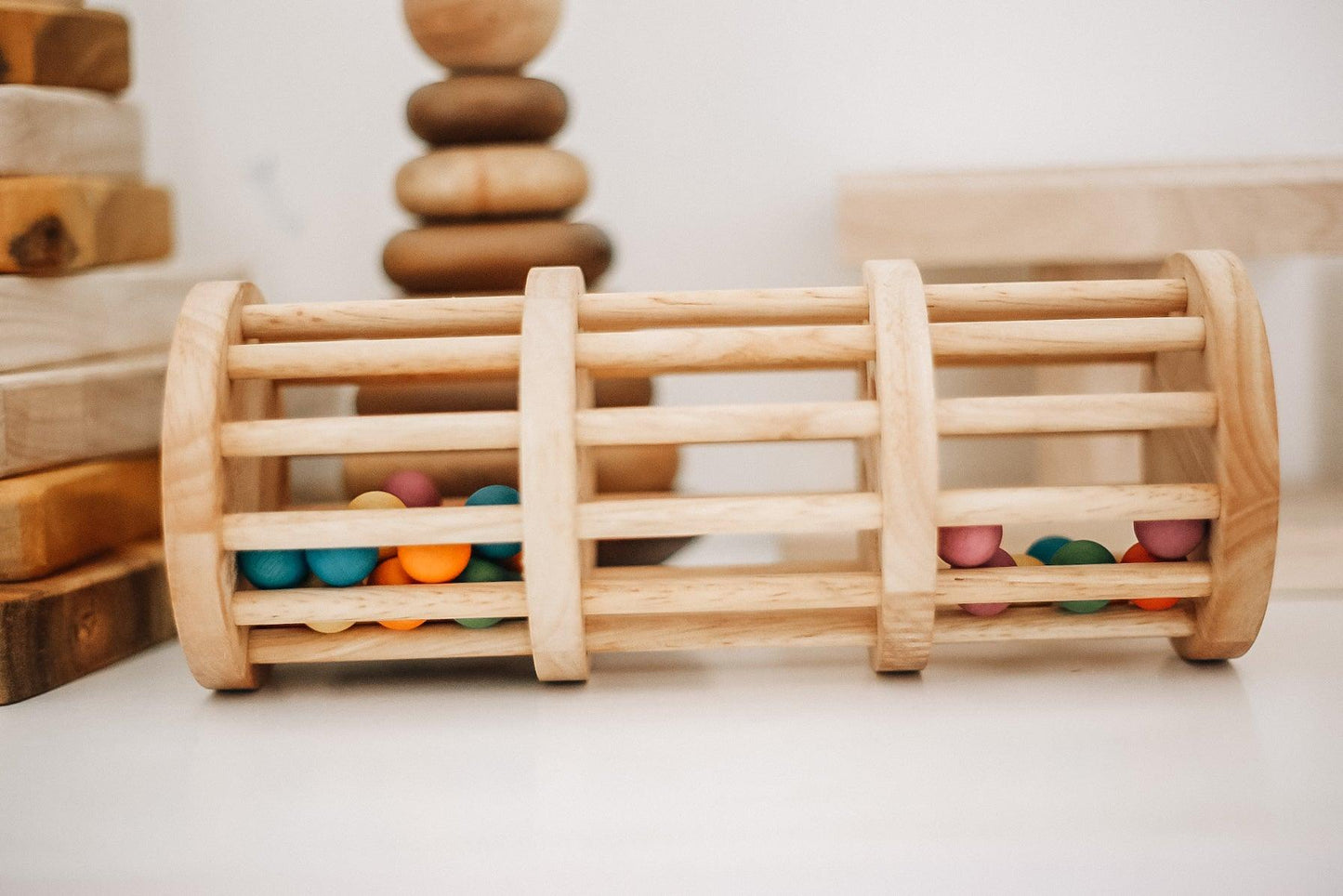 Qtoys Wooden Rainmaker Musical Instruments Baby Toys Baby Gifts Idea Best Seller 6m+