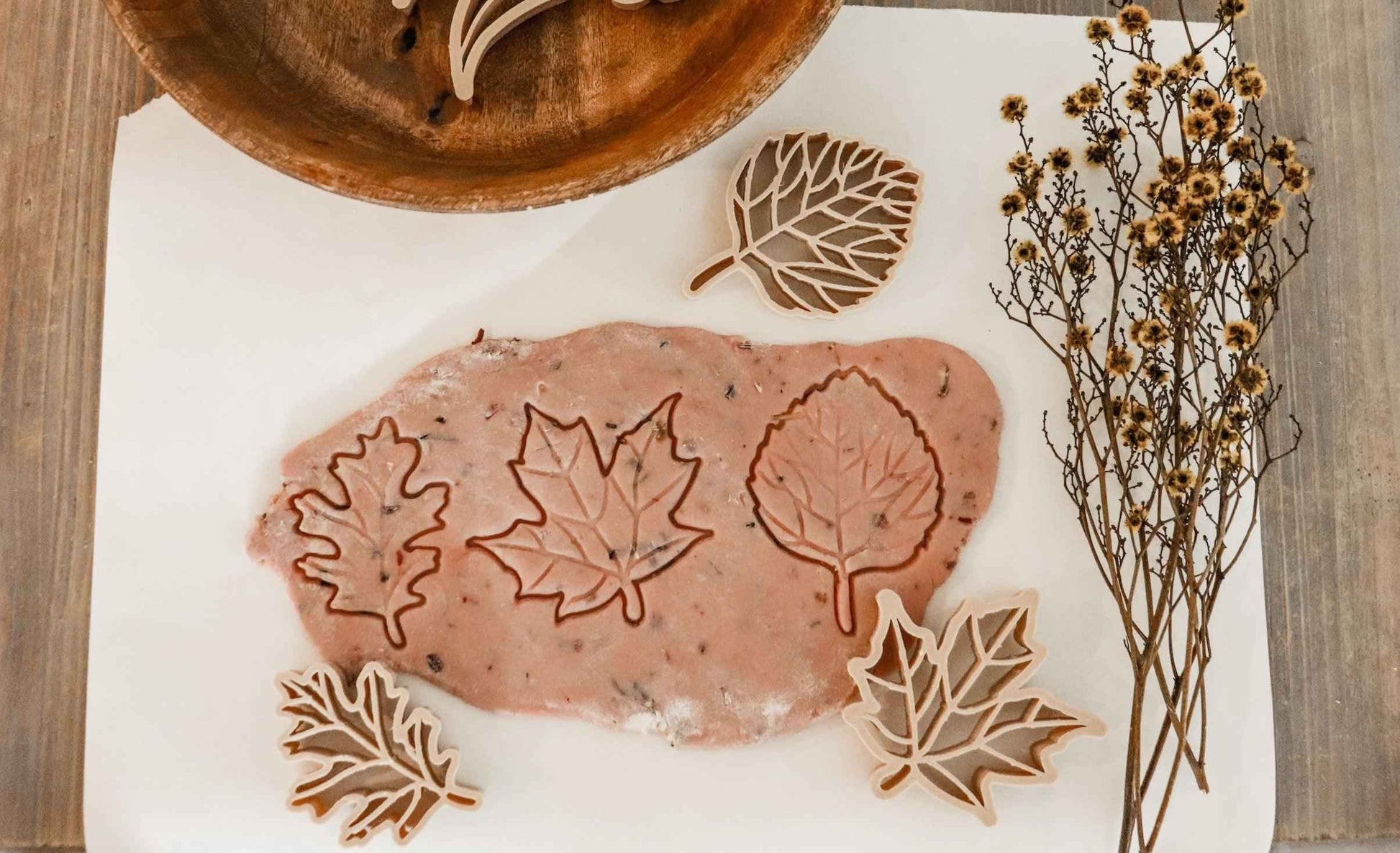 Kinfolk Pantry Leaf Eco Cutter Set Playdough Sand Toys Art and craft for kids 3yrs+