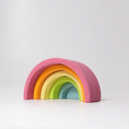 Grimm's Rainbow Medium Pastel Wooden Baby Toddler Toys 12m+