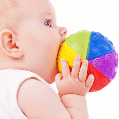 CaaOcho Natural Rubber Rainbow Sensory Ball 10cm Baby Toddler Toys Best Seller 12m+