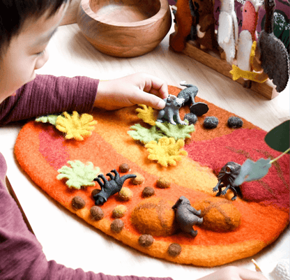 Tara Treasures Small Felt Australian Outback Earth Play Mat Playscape 35cm Australian Animals Pretend & Imaginative Play Toys Best Seller 3yrs+