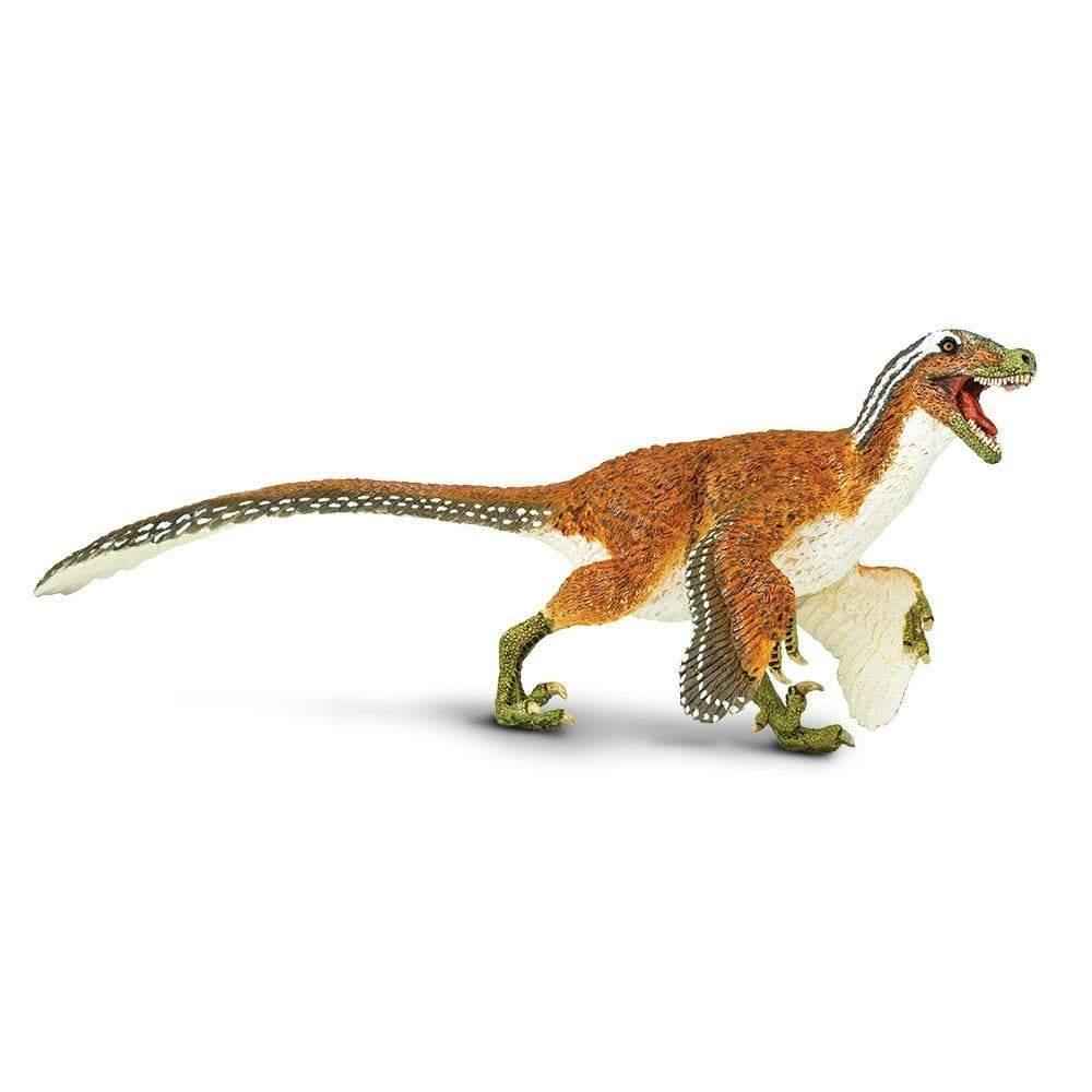 Feathered Velociraptor Figurine by Safari Ltd Large Dinosaur & Prehistoric World Collection Animal Figurines Dinosaur and Dragon Theme 3yrs+