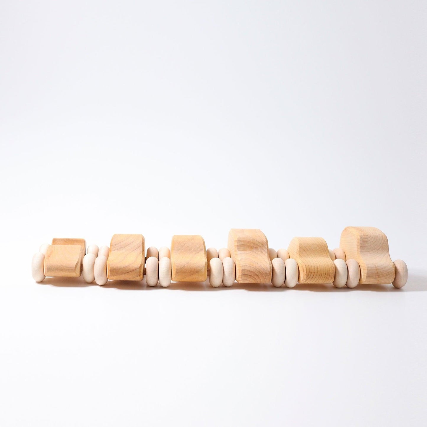 Grimm's Wooden Cars Natural Set of 6 Toy Car Baby Wooden Toy Car Baby Gifts Idea 0m+