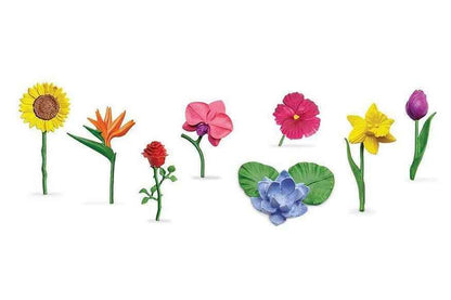 Tube of 8 Flowers Figurines Montessori Language Learning Figurines by Safari Ltd Toob Range 3yrs+