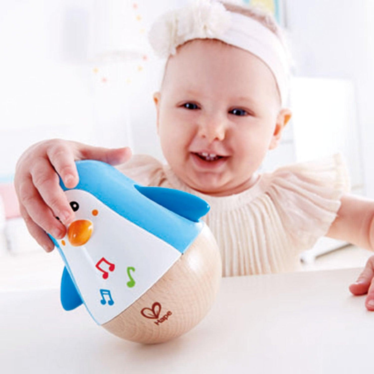 Hape Penguin Musical Wobbler Baby Toys Baby Gifts Idea Musical Instruments for Baby Best Seller 6m+