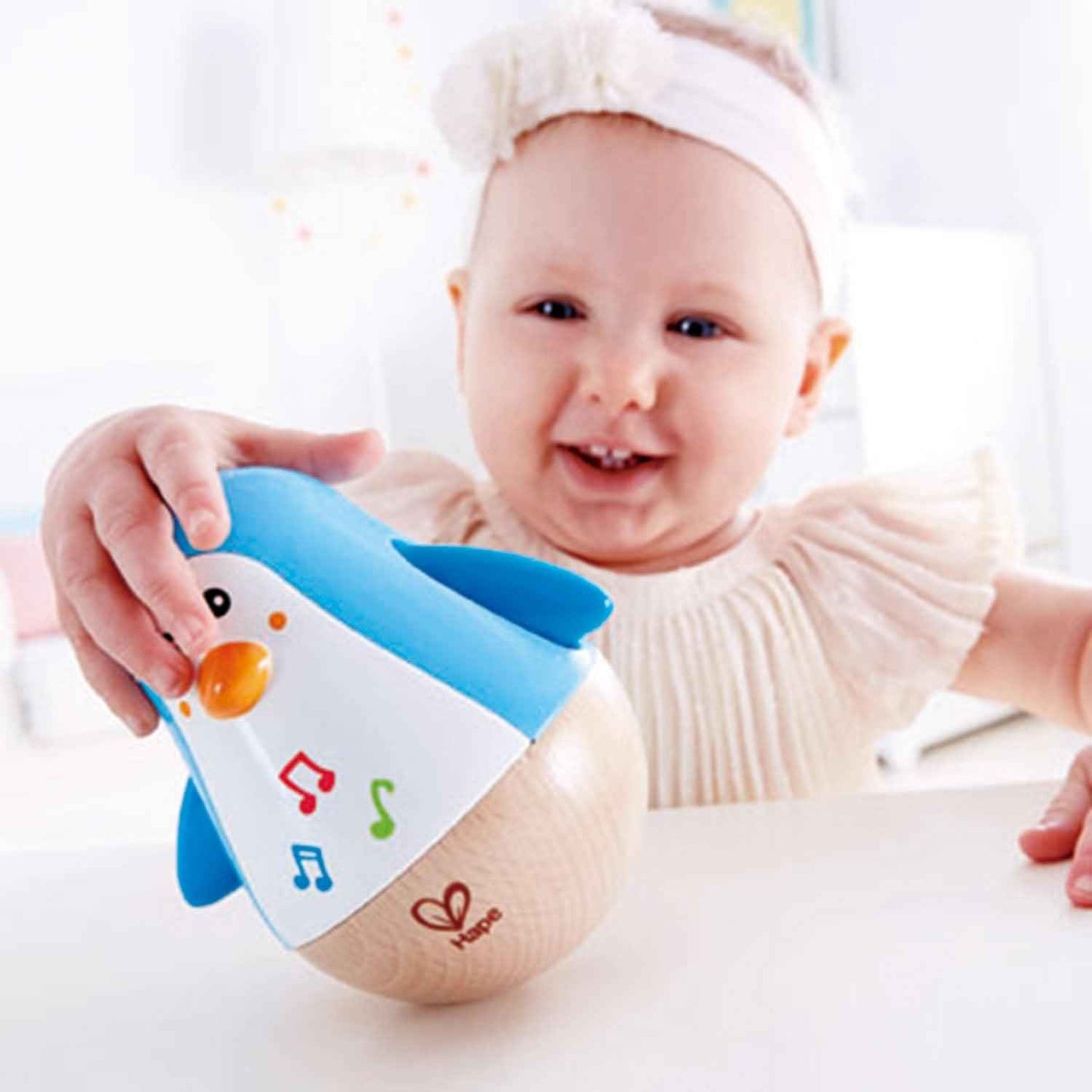 Hape Penguin Musical Wobbler Baby Toys Baby Gifts Idea Musical Instruments for Baby Best Seller 6m+