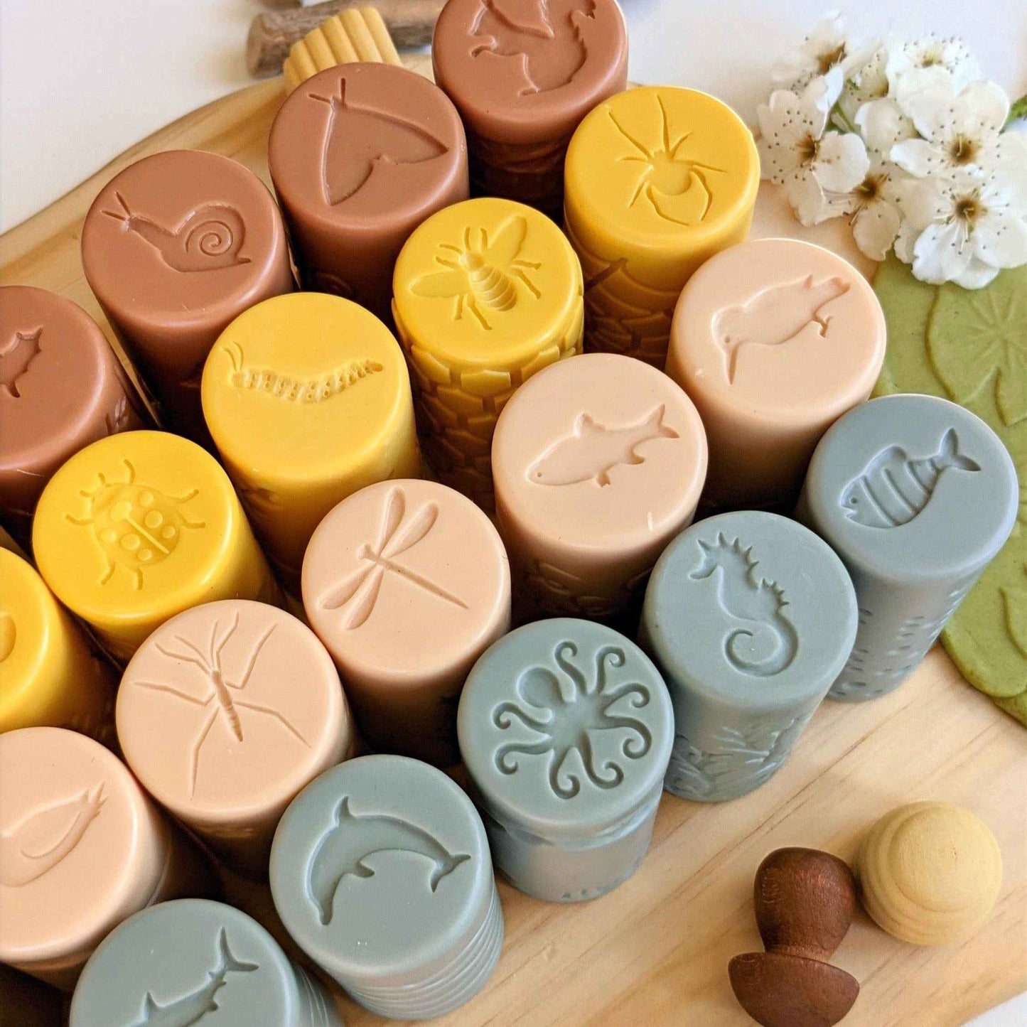 Yellow Door Let’s Roll Habitat Rolling Pin Complete Set of 4 Playdough Sand Toys Sensory Toys  Art and Craft For Kids Best Seller 2yrs+