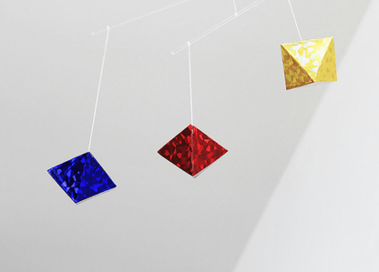 Montessori Mobile Octahedron 2nd (Primary Colour) of the 4 Essential Montessori Mobiles for Baby Gifts Idea 0m+