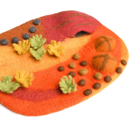 Tara Treasures Small Felt Australian Outback Earth Play Mat Playscape 35cm Australian Animals Pretend & Imaginative Play Toys Best Seller 3yrs+