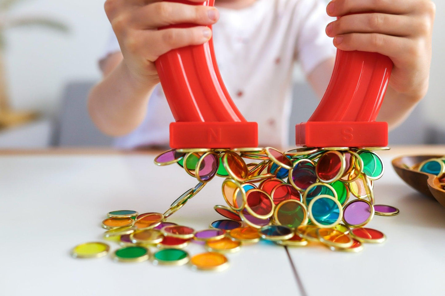 Magnetic Counting Chips Steel Ring Packet of 100 Rust Proof Early Math Sensory STEM Toys Best Seller 3yrs+