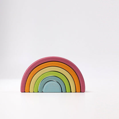 Grimm's Rainbow Medium Pastel Wooden Baby Toddler Toys 12m+