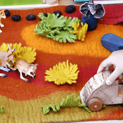 Tara Treasures Felt Large Australian Outback Play Mat Playscape 80cm Australian Animals Pretend & Imaginative Best Seller 3yrs+