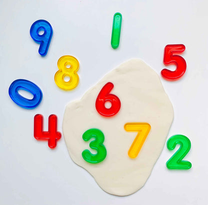 Transparent Numbers 10 Piece Set Playdough Sand Toys Sensory Toys Early Math Games for Kids Cognitive STEM Toys 3yrs+