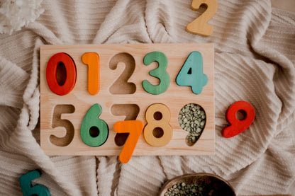 Qtoys Rainbow Number Puzzle Cognitive Developmental Toys for Toddlers Early Math STEM Toys Games for Kids Best Seller 2yrs+