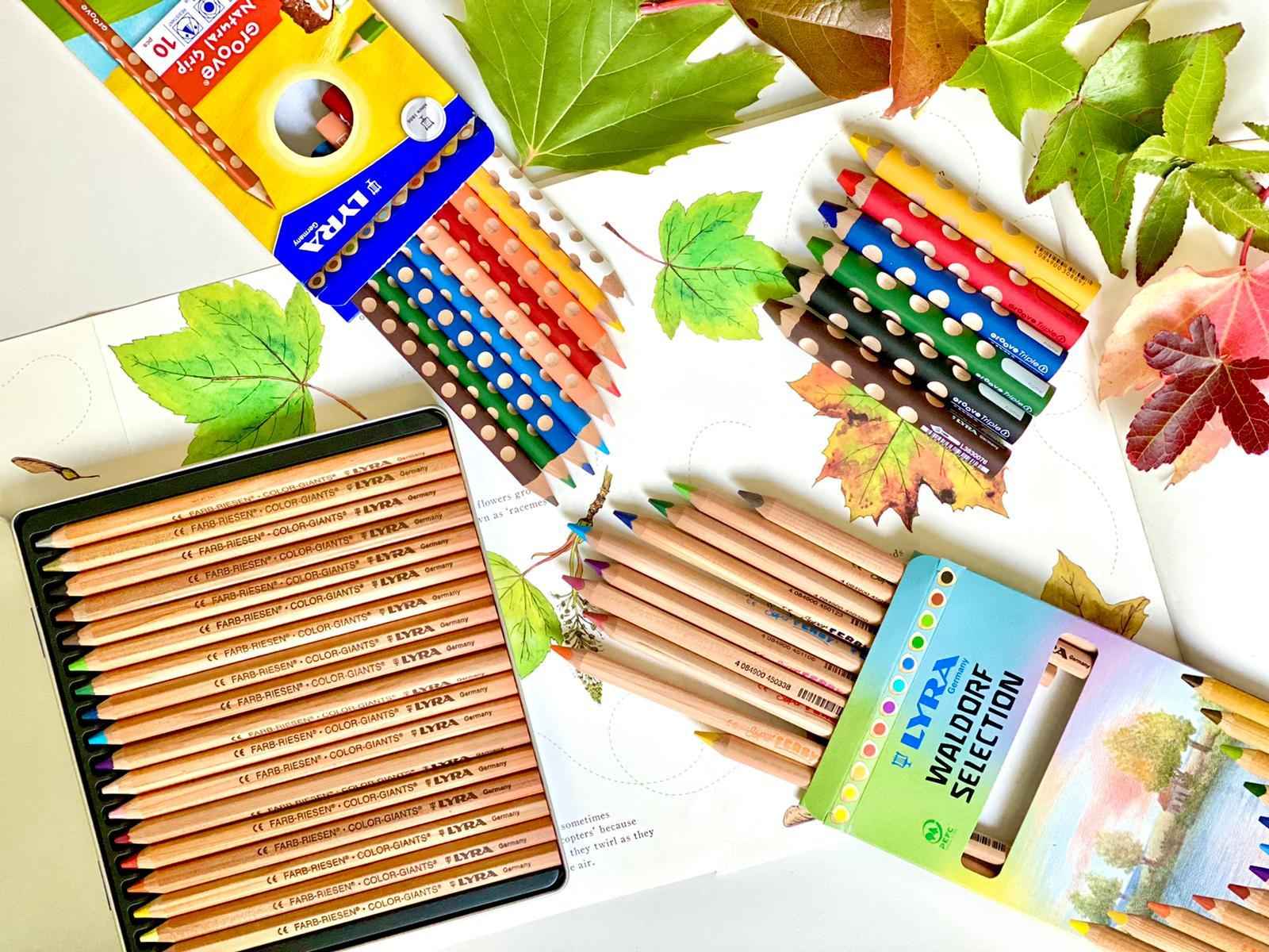 Lyra Super Ferby Unlacquered Waldorf Education 12 assorted colours Stationary Art and craft for kids Best Seller 3yrs+