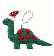 Pashom Christmas Tree Decor - Felt Brachiosaurus with Hat Dinosaur toy Dinosaur and Dragon Theme Christmas Range