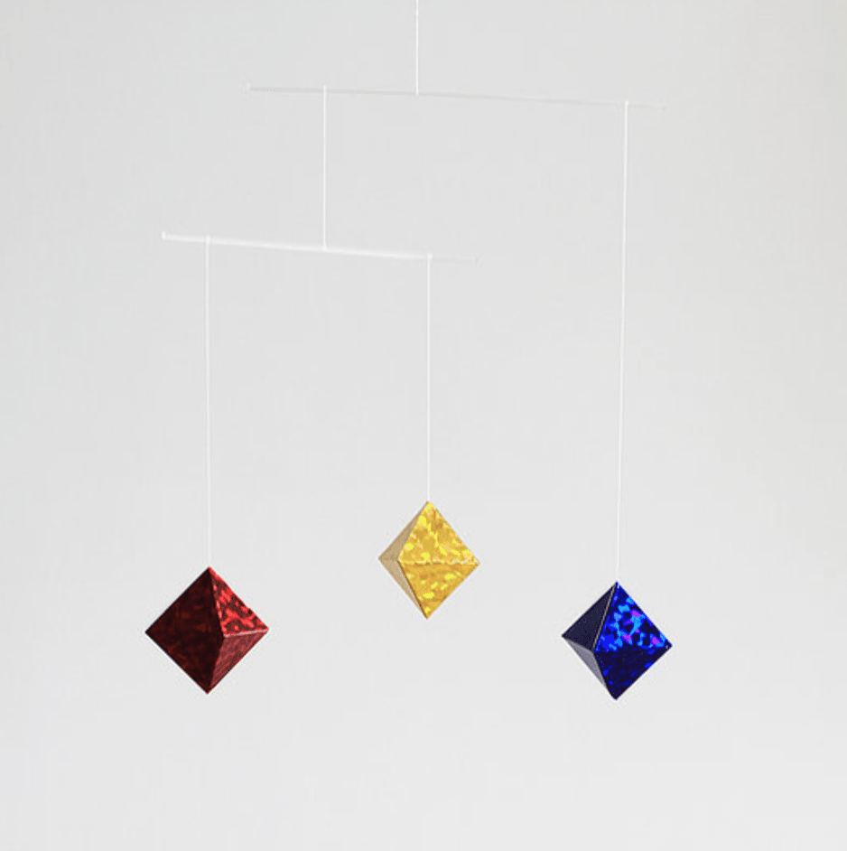 Montessori Mobile Octahedron 2nd (Primary Colour) of the 4 Essential Montessori Mobiles for Baby Gifts Idea 0m+