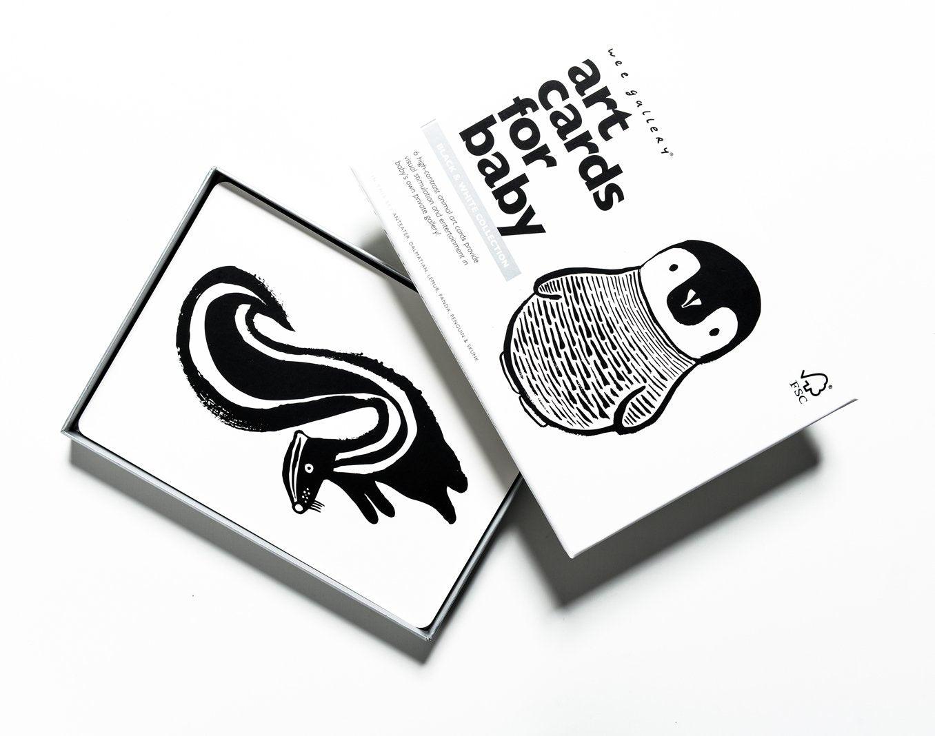 Wee Gallery Art Cards Black & White Collection Baby Toys Baby Gifts Idea 0m+