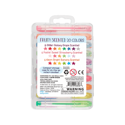 Ooly Gel Pen Mini Doodlers Fruit Scented Set of 20 Stationary Art and craft for kids 3yrs+