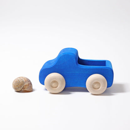 Grimm's Small Truck Blue Baby Wooden Toy Car Baby Gifts Idea Best Seller 0m+