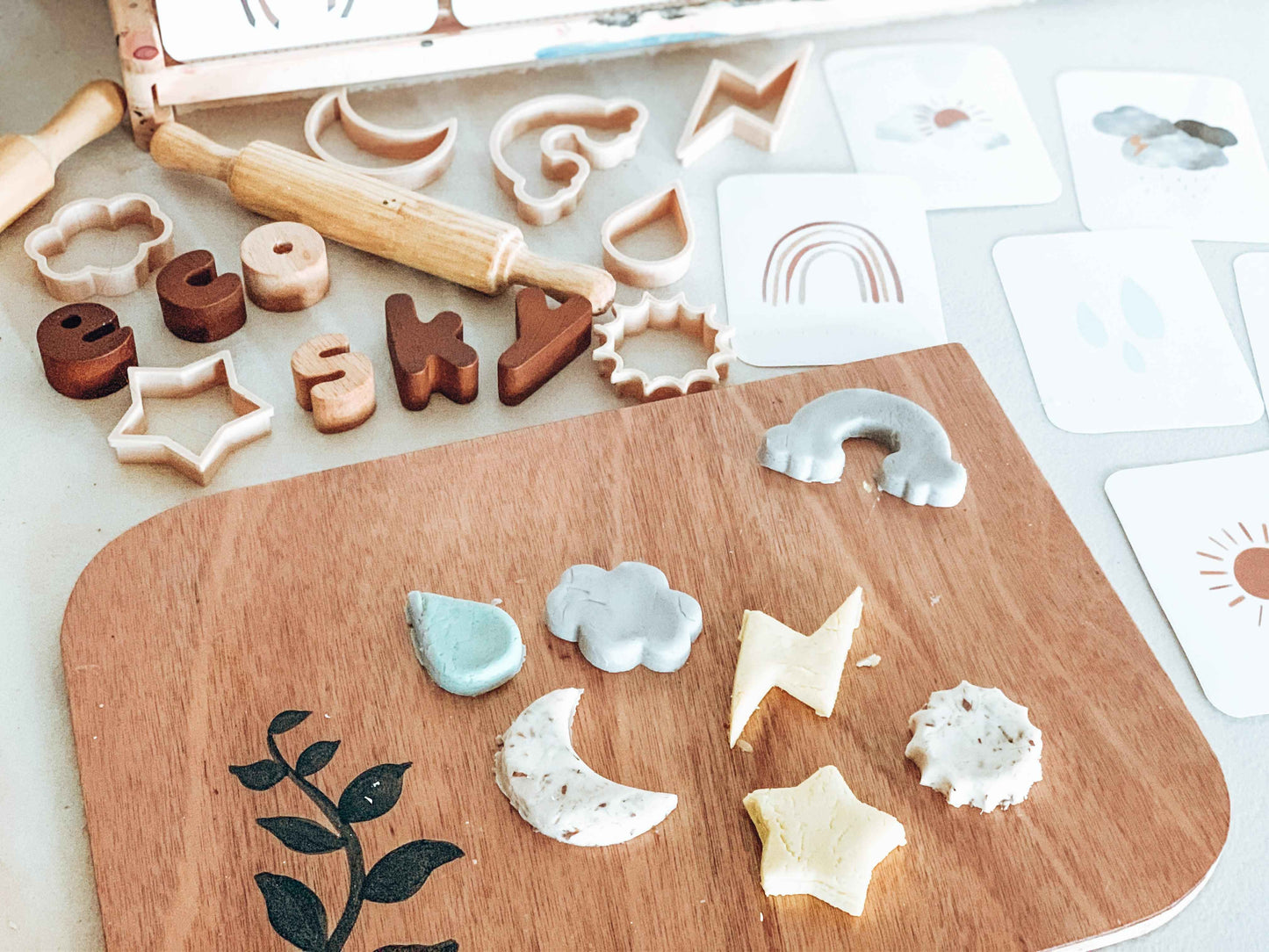 Kinfolk Pantry Mini Sky Eco Cutter Set Playdough Sand Toys Art and craft for kids 3yrs+