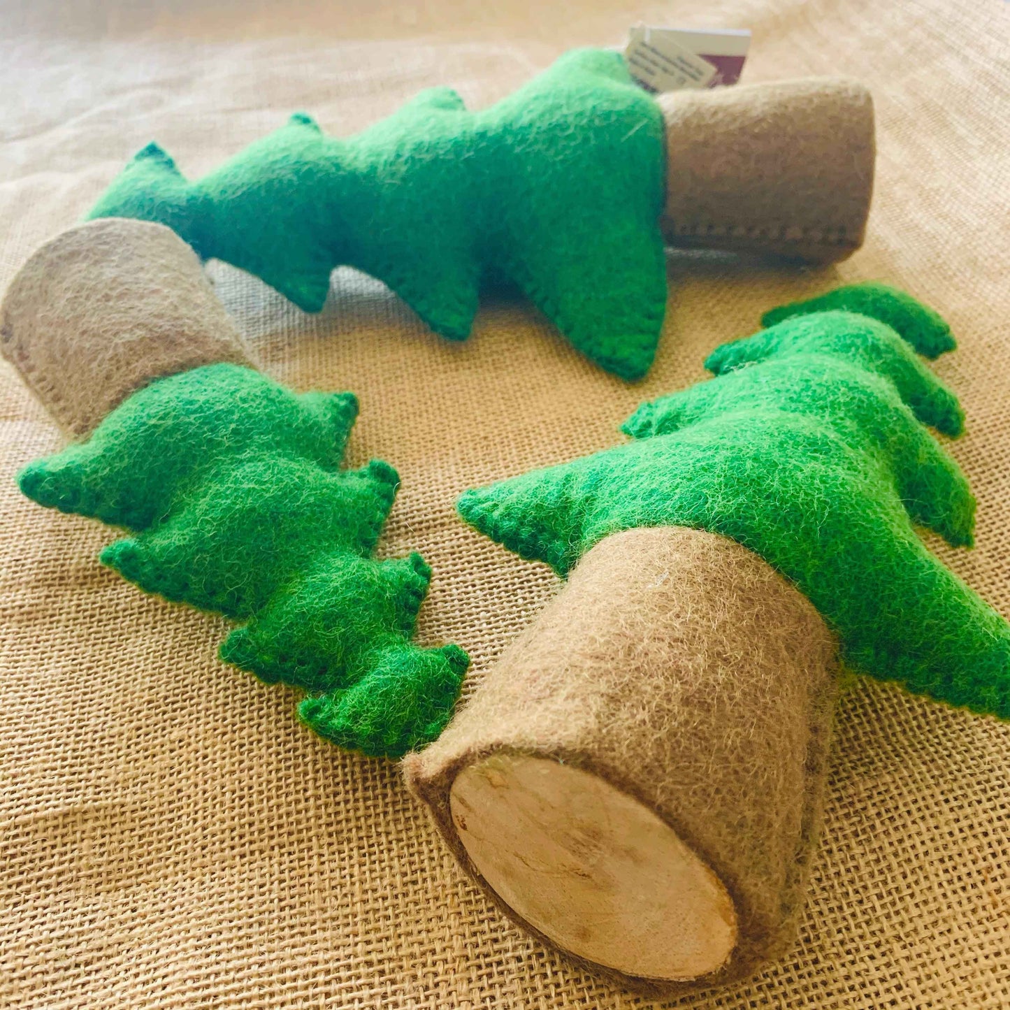 Papoose Felt Pine Trees Set of 3 Pretend & Imaginative Play Toys 3yrs+