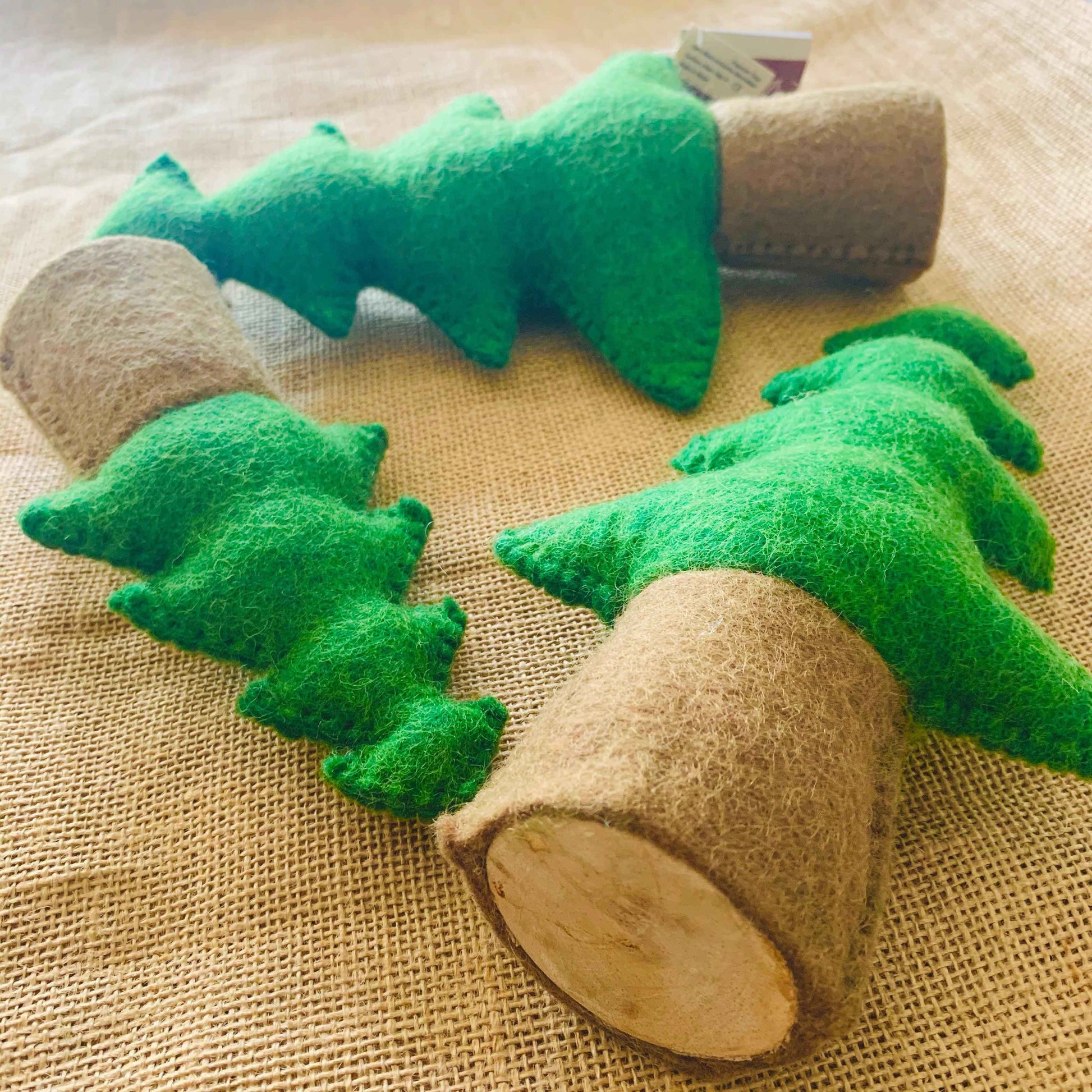 Papoose Felt Pine Trees Set of 3 Pretend & Imaginative Play Toys 3yrs+