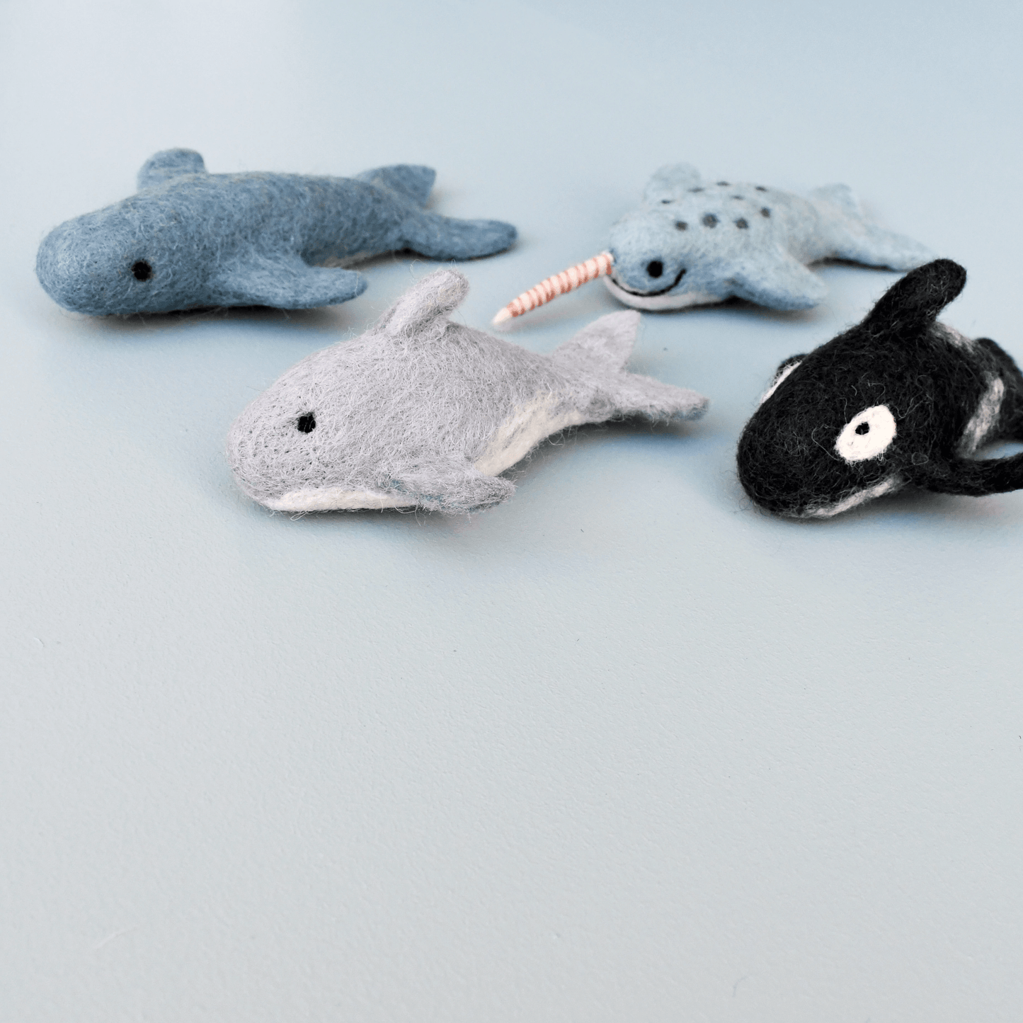 Tara Treasures Felt Ocean Marine Mammals Set of 4 Pretend & Imaginative Play Toys Felt Animals 3yrs+