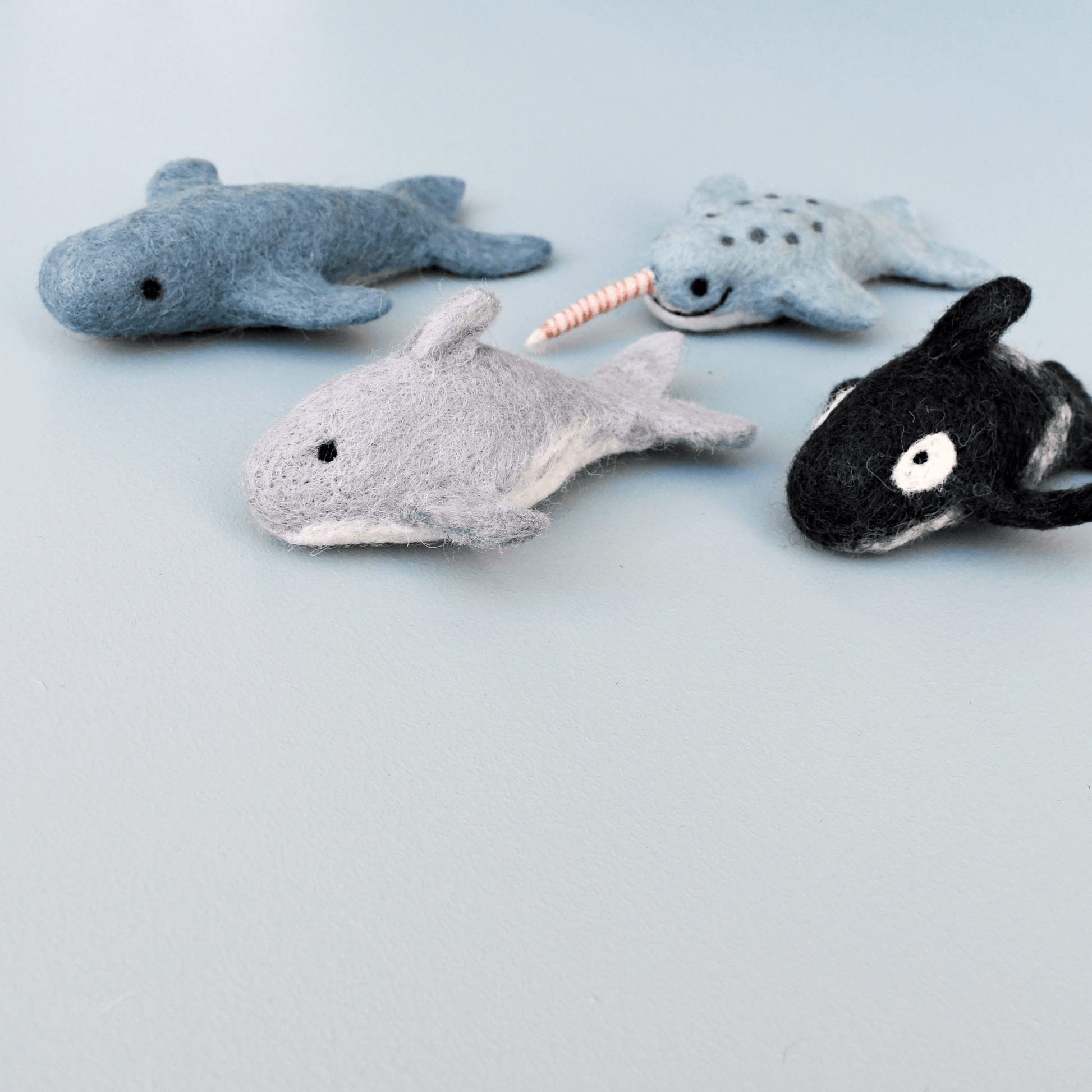 Tara Treasures Felt Ocean Marine Mammals Set of 4 Pretend & Imaginative Play Toys Felt Animals 3yrs+