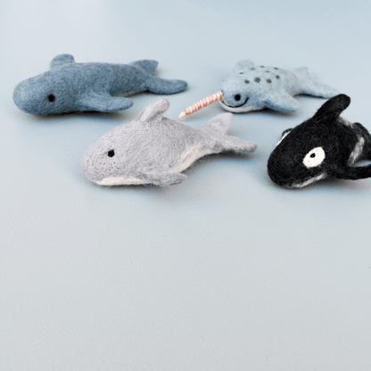 Tara Treasures Felt Ocean Marine Mammals Set of 4 Pretend & Imaginative Play Toys Felt Animals 3yrs+