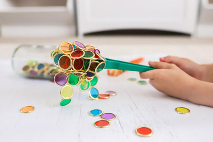 Magnetic Counting Chips Steel Ring Packet of 100 Rust Proof by Learn & Grow Toys Early Math Sensory STEM Toys Best Seller 3yrs+