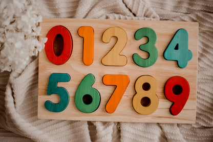 Qtoys Rainbow Number Puzzle Cognitive Developmental Toys for Toddlers Early Math STEM Toys Games for Kids Best Seller 2yrs+