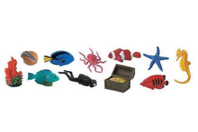 Tube of 11 Coral Reef Animal Figurines Montessori Language Learning Figurines by Safari Ltd Toob Range Ocean Toys 3yrs+