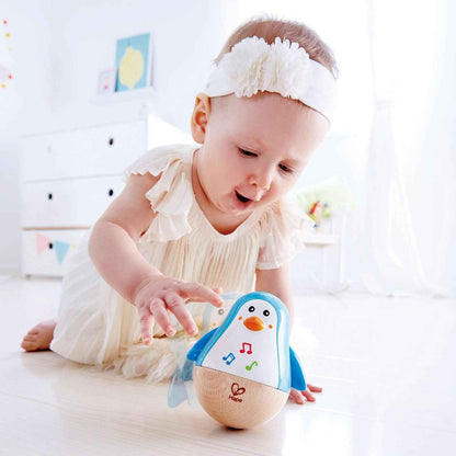 Hape Penguin Musical Wobbler Baby Toys Baby Gifts Idea Musical Instruments for Baby Best Seller 6m+