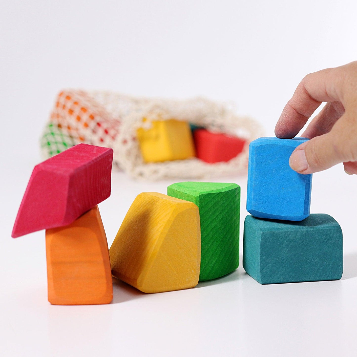 Grimm's Coloured Waldorf Blocks Baby Toys Building Blocks Baby Gifts Idea 0m+