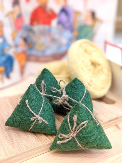 Papoose Felt Yum Cha Steamer Basket Set of 2 Pretend & Imaginative Play Kitchen Accessories 3yrs+