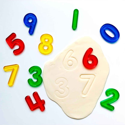 Transparent Numbers 10 Piece Set Playdough Sand Toys Sensory Toys Early Math Games for Kids Cognitive STEM Toys 3yrs+