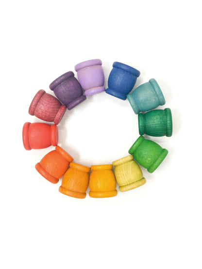 Grapat Mates Rainbow 12 pieces Baby Toddler Toys for Kids 10m+