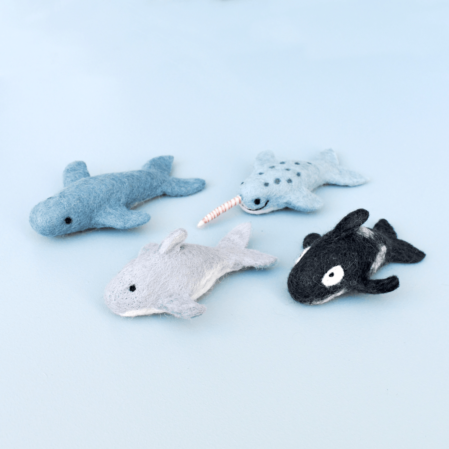 Tara Treasures Felt Ocean Marine Mammals Set of 4 Pretend & Imaginative Play Toys Felt Animals 3yrs+