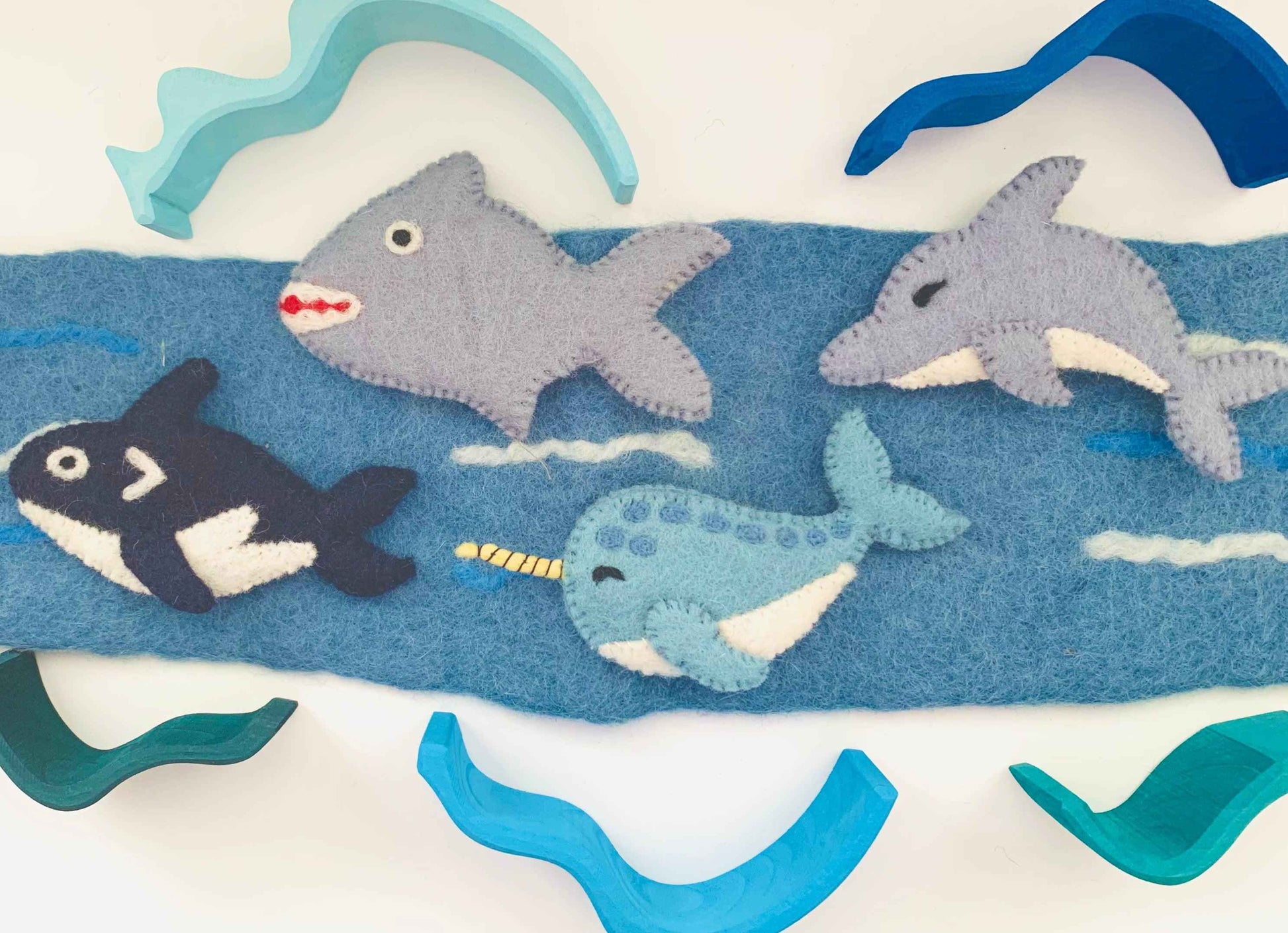 Papoose Felt Village River 69cm Pretend & Imaginative Play Ocean Toys 3yrs+