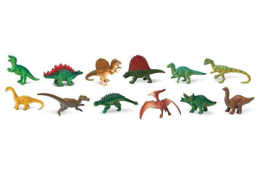 Tube of 12 Dinosaur Animal Figurines Montessori Language Learning Figurines by Safari Ltd Toob Range Dinosaur toys Dinosaur and Dragon Theme 3yrs+