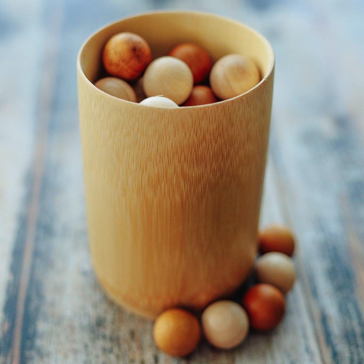 Explore Nook Bamboo Natural Cup Nature Wooden Play Tools Sensory Toys Retired 2yrs+