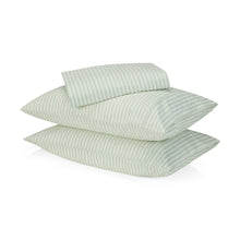 250 Thread Count Stripe Cotton Sheet Set - King Bed, Sage