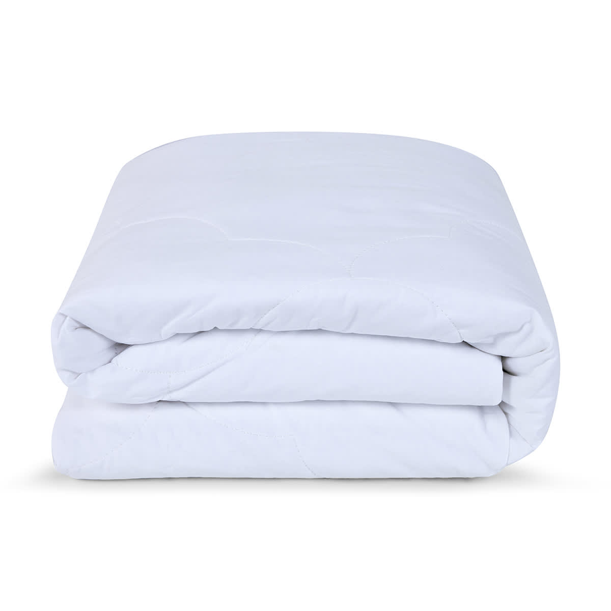 Cotton Filled Fitted Mattress Protector - Queen Bed, White