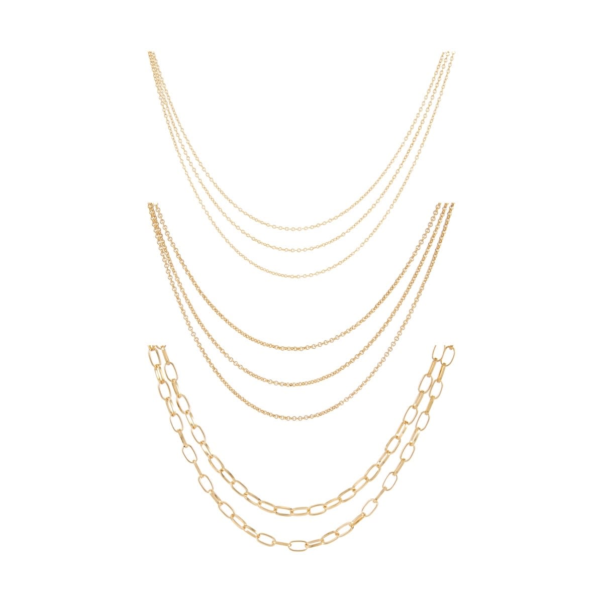 Jewellery Chain Set - Gold Look
