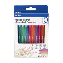 10 Pack Assorted Colours Ballpoint Pens